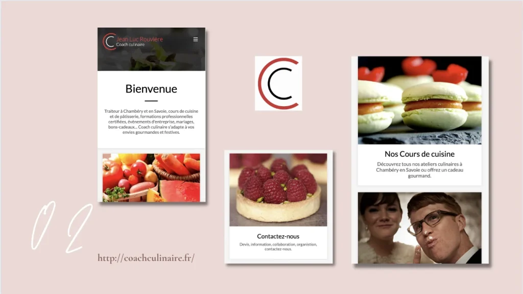Capture écran du site coach culinaire